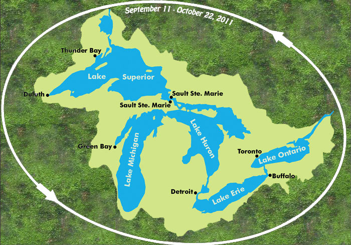 map of Great Lakes