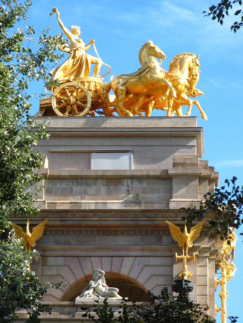 The park’s ornamental fountain