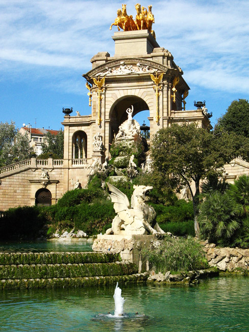 The park’s ornamental fountain