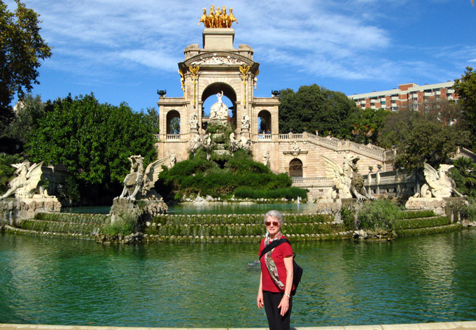 The park’s ornamental fountain