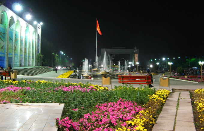 Ala-Too Square at night