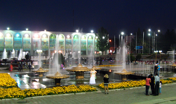 Ala-Too Square at night