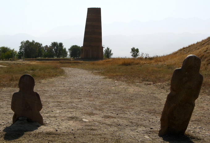 Totems are lined up with tower