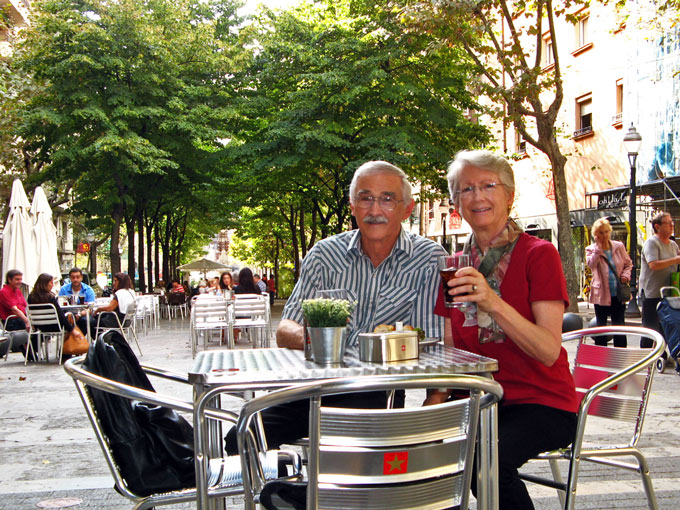 Resting on Ave de Gaudi