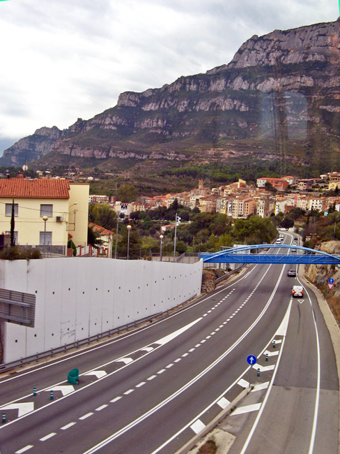 View from rack railway to Montserrat