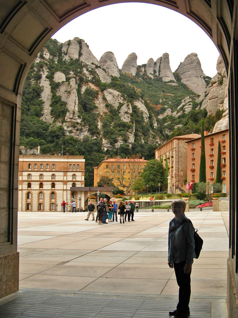 View of the jagged Monserrat peaks