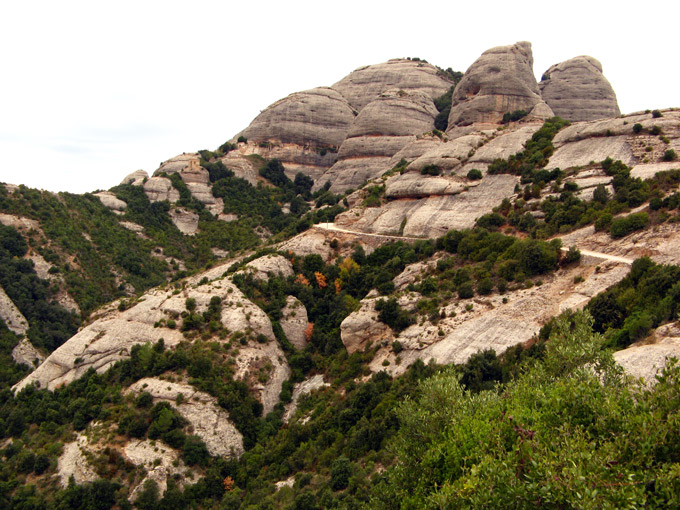 Mountain scenery on descent