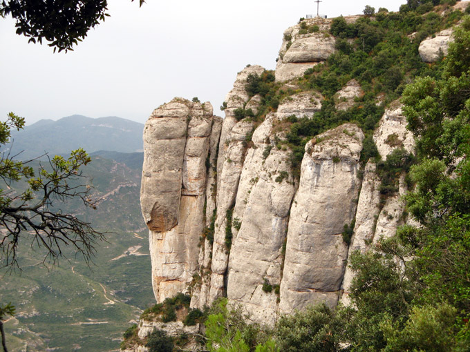 Mountain scenery on descent