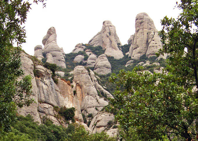 Mountain scenery on descent