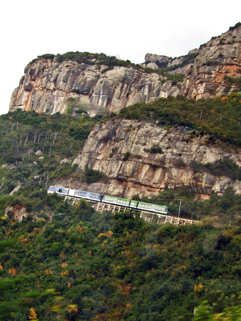 View from rack railway to Montserrat