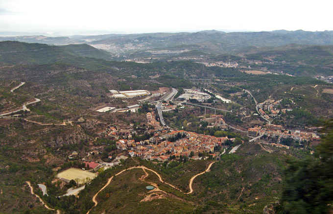 View from rack railway to Montserrat