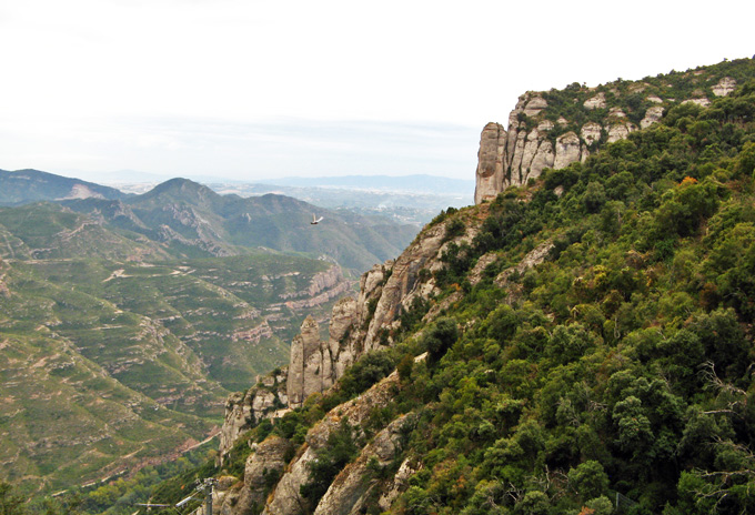 View from rack railway to Montserrat