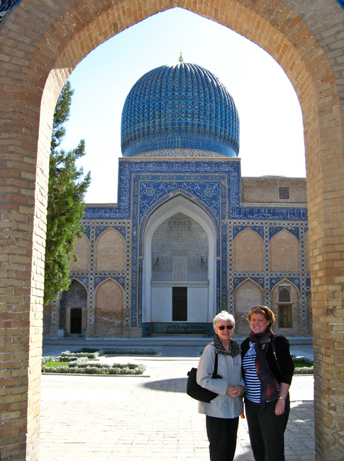 Patty and Jen at Mausoleum