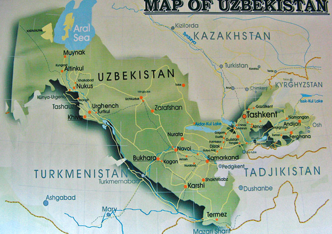 Map of Uzbekistan