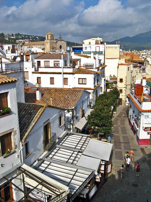 View over town of Tossa