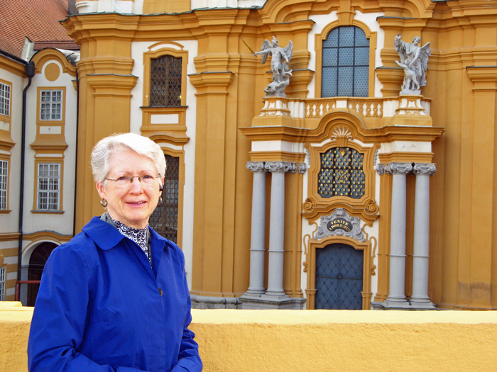 Patty on the abbey terrace