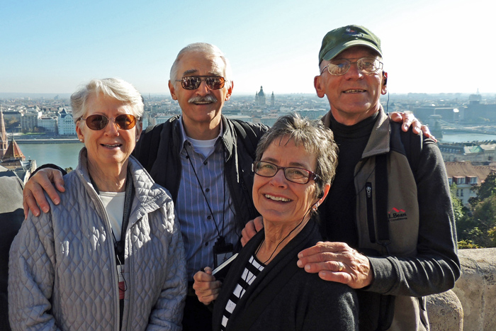 The four of us in Budapest.