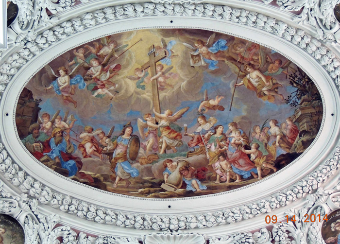 Mural overhead in the Cathedral