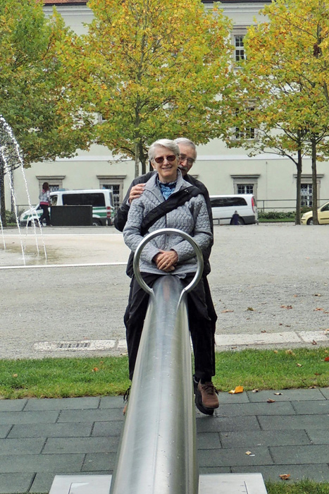 Patty and John on seesaw