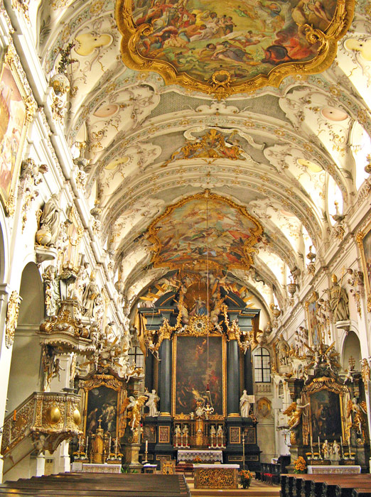 Basilica's Baroque interior