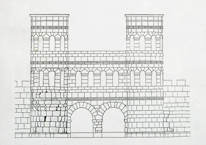 Sketch of fortress portal