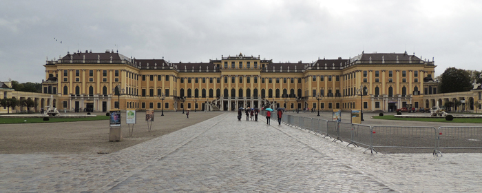 Approaching Schonbrunn Palace