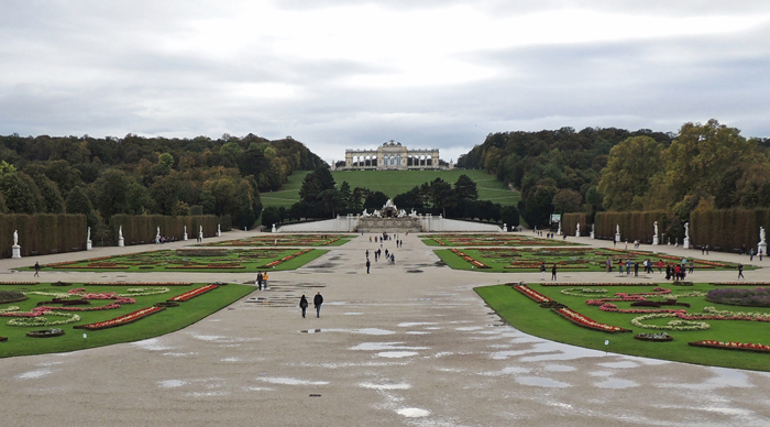 Looking toward Schonbrunn Palace's Gloriette