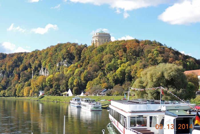 View from excursion boat in Kelheim