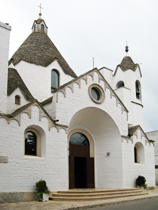 Modern local church in Alberobello