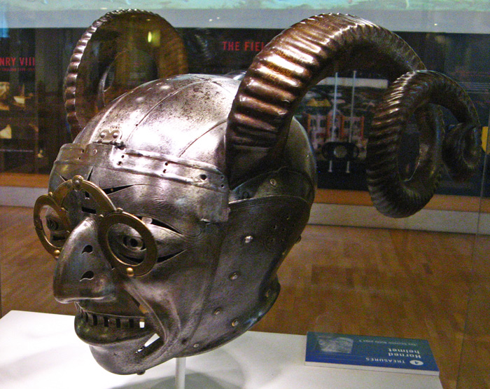 Armoured helmet made as a gift for Henry VIII