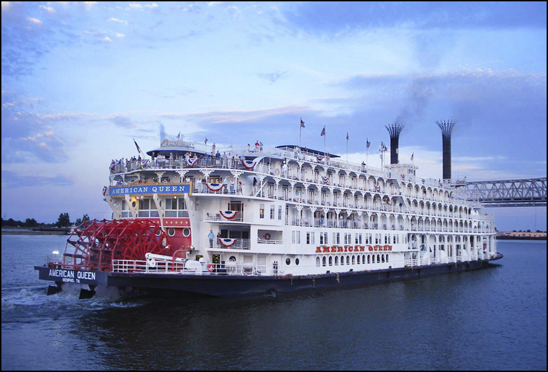 American Queen Steamboat on the Mississippi