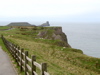 Cliffs at Rhossili with Worms Head Rock