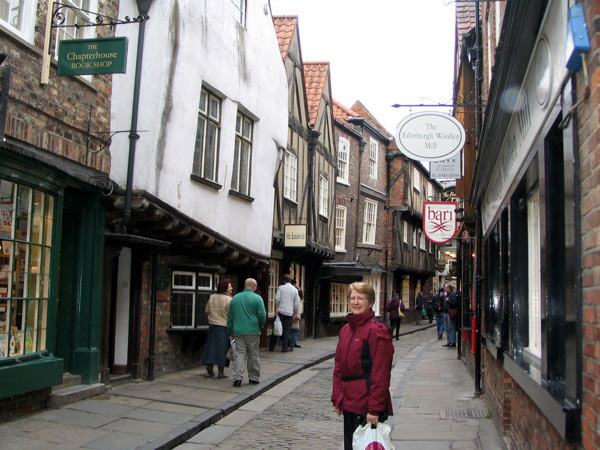 Patty shopping the Shambles in York