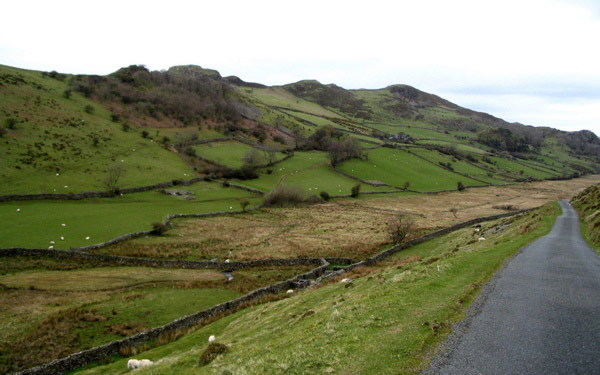 Road from Dolgellau to Cregennan Lakes