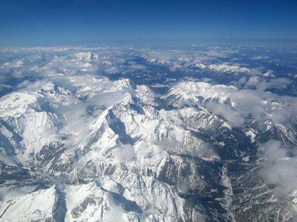 Flying over Alps